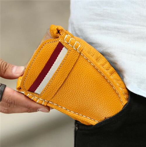 メンズ本革ローファー運転靴スリッポン