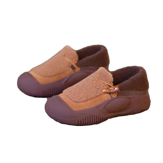 レディース 厚底 ボア スリッポン 暖かい 軽量 冬靴