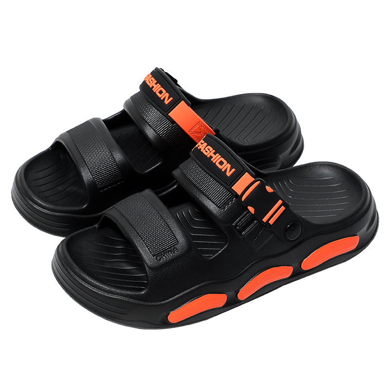 スリッポンメンズ 厚底スポーツサンダル調整ベルト付メンズ室内外兼用