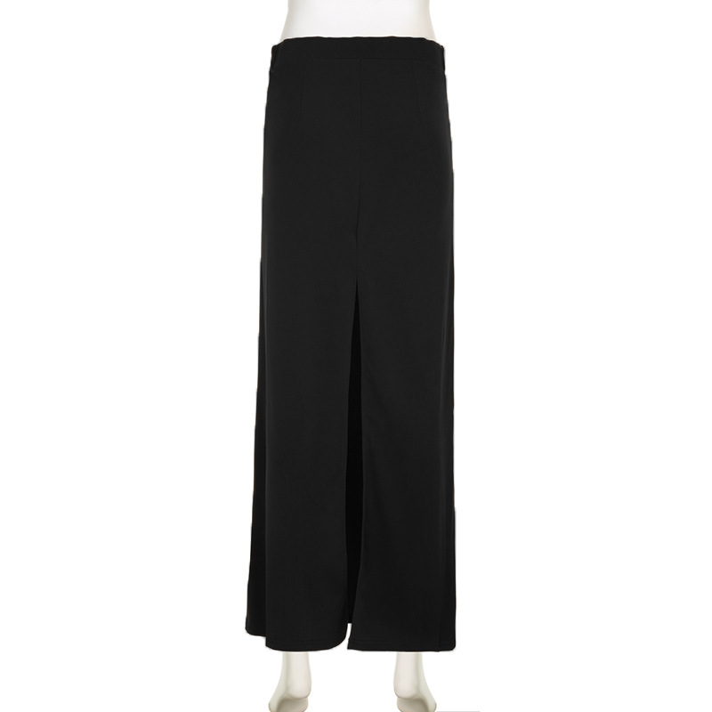 スリットスカート シンプル上品スリットロングスカート