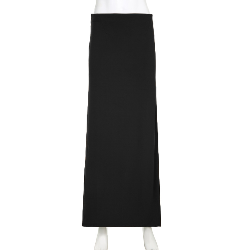 スリットスカート シンプル上品スリットロングスカート