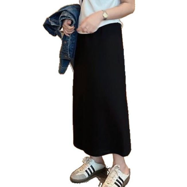 スリットスカート シンプル美脚スリットロングスカート