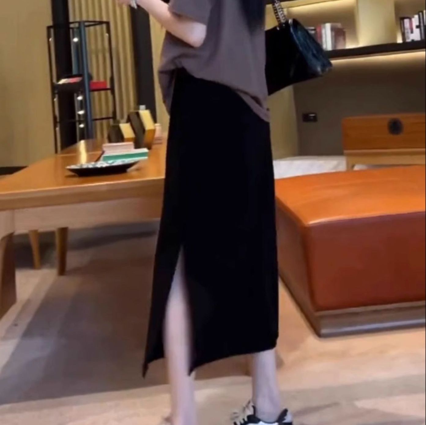 スリットスカート すっきりシルエット スリットスカート