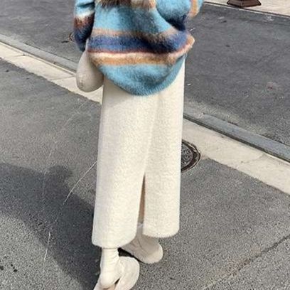 たっぷりロング丈タイトスリットスカート