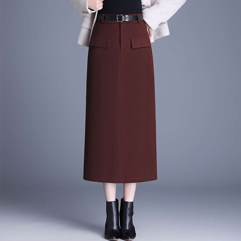 シンプル美シルエットスリットスカート