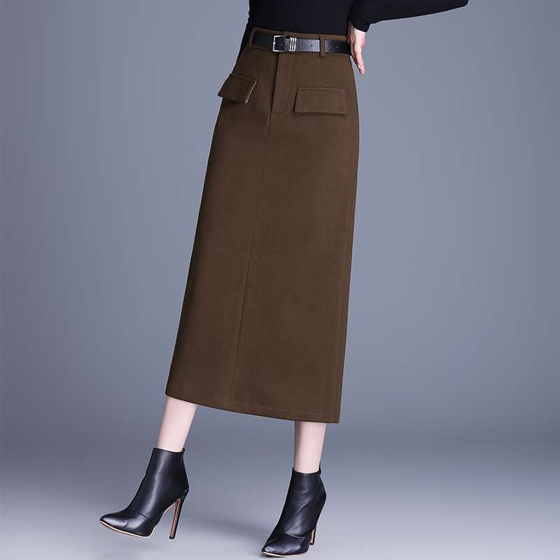 シンプル美シルエットスリットスカート