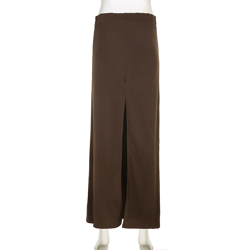 スリットスカート シンプル上品スリットロングスカート