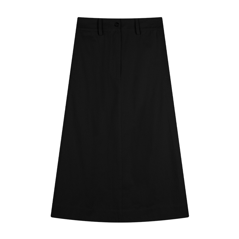 スリットスカート 上品フロントスリットロングスカート