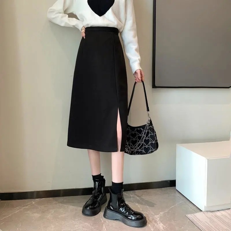 スリットスカート シンプル洗練スリットスカート