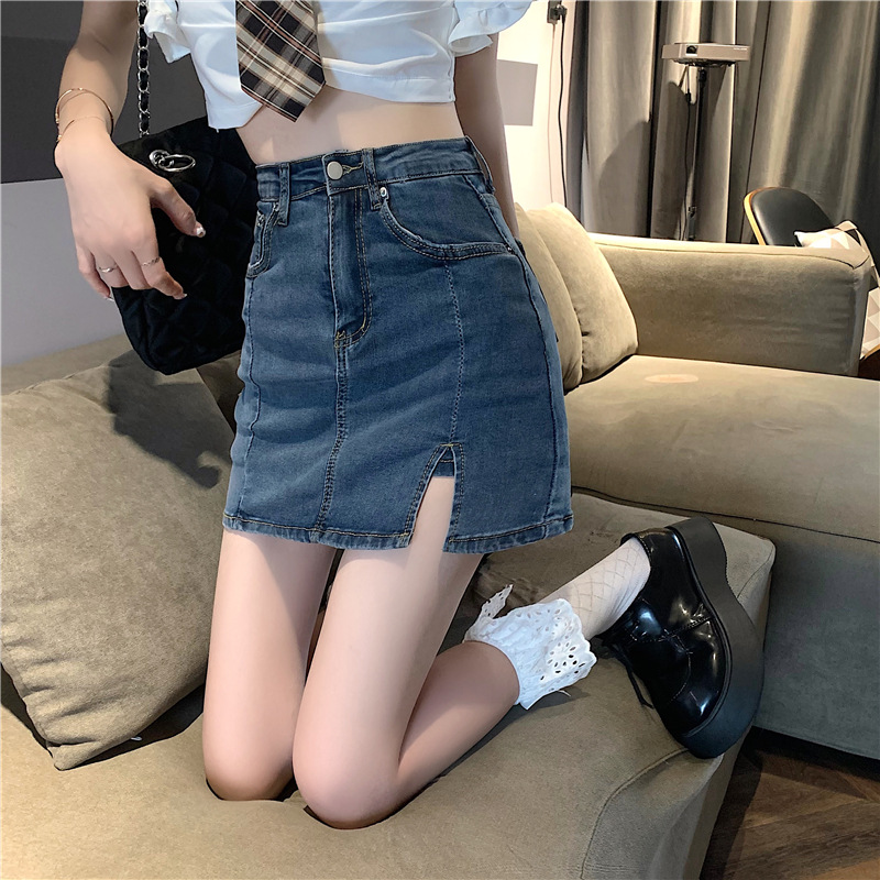 スリットスカート すっきりシルエットスリットミニスカート