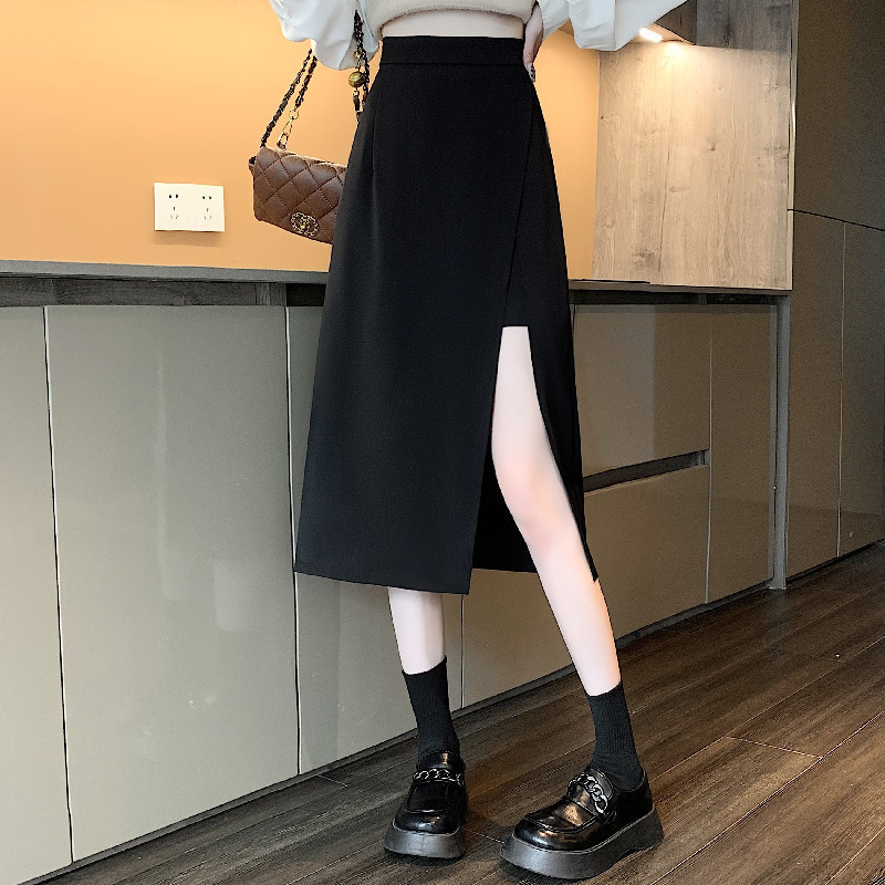 スリットスカート 洗練スリットミディスカート