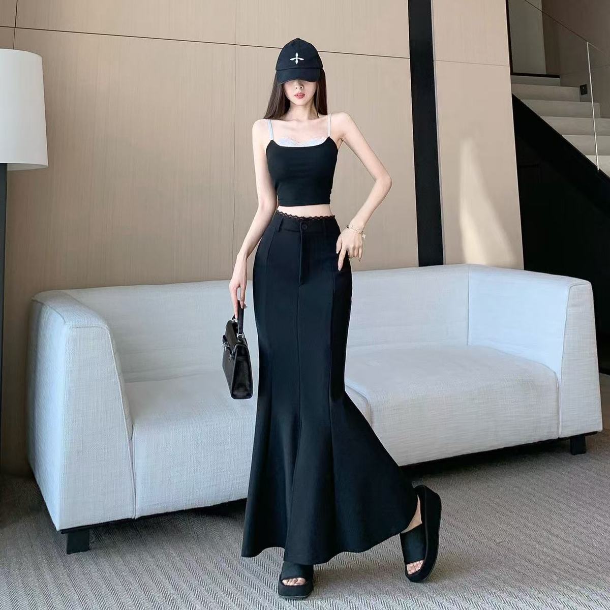 スリットスカート 優美なシルエット スリットマーメイド
