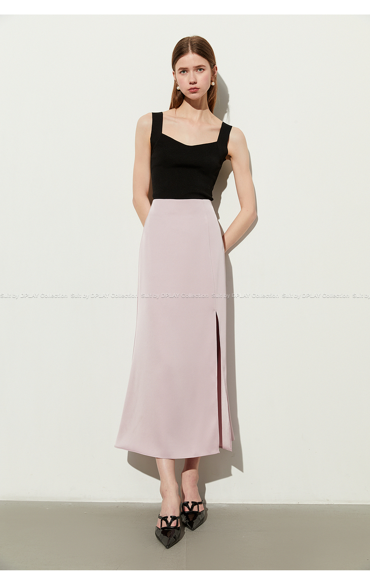 スリットスカート 優美シルエット スリットマーメイド