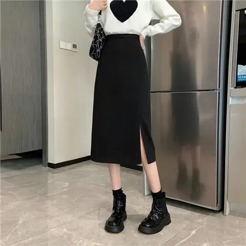 スリットスカート シンプル洗練スリットスカート