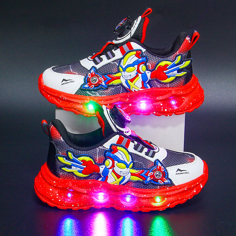 キッズスニーカー キッズスニーカー 光る宇宙戦士防水スニーカー