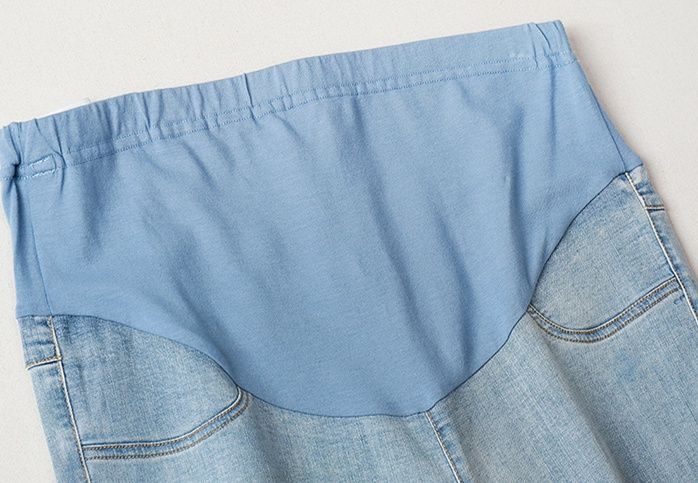 スパッツ マタニティ らくらく快適 デニム風マタニティスパッツ
