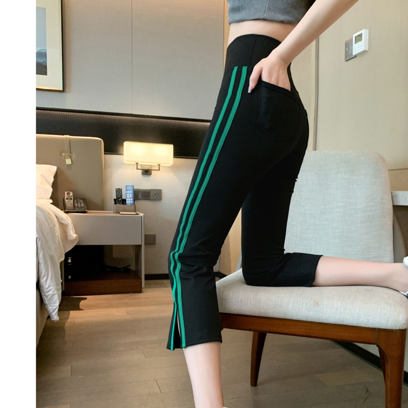 スパッツ ヨガ すっきりシルエット 美脚ストレッチスパッツパンツ