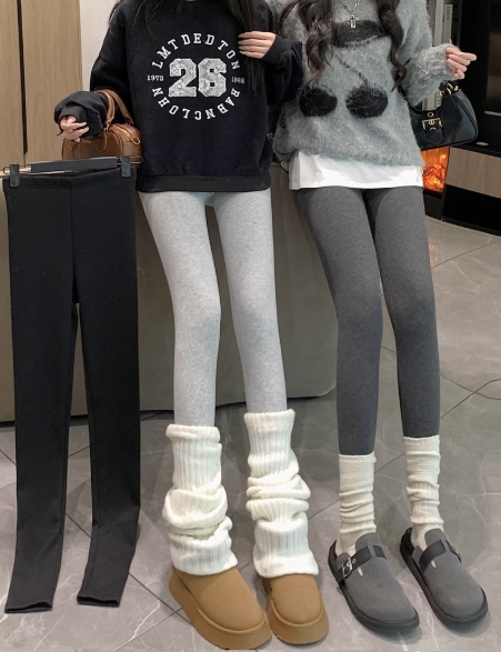 秋冬新作 韓国風裏起毛厚手保温スパッツ