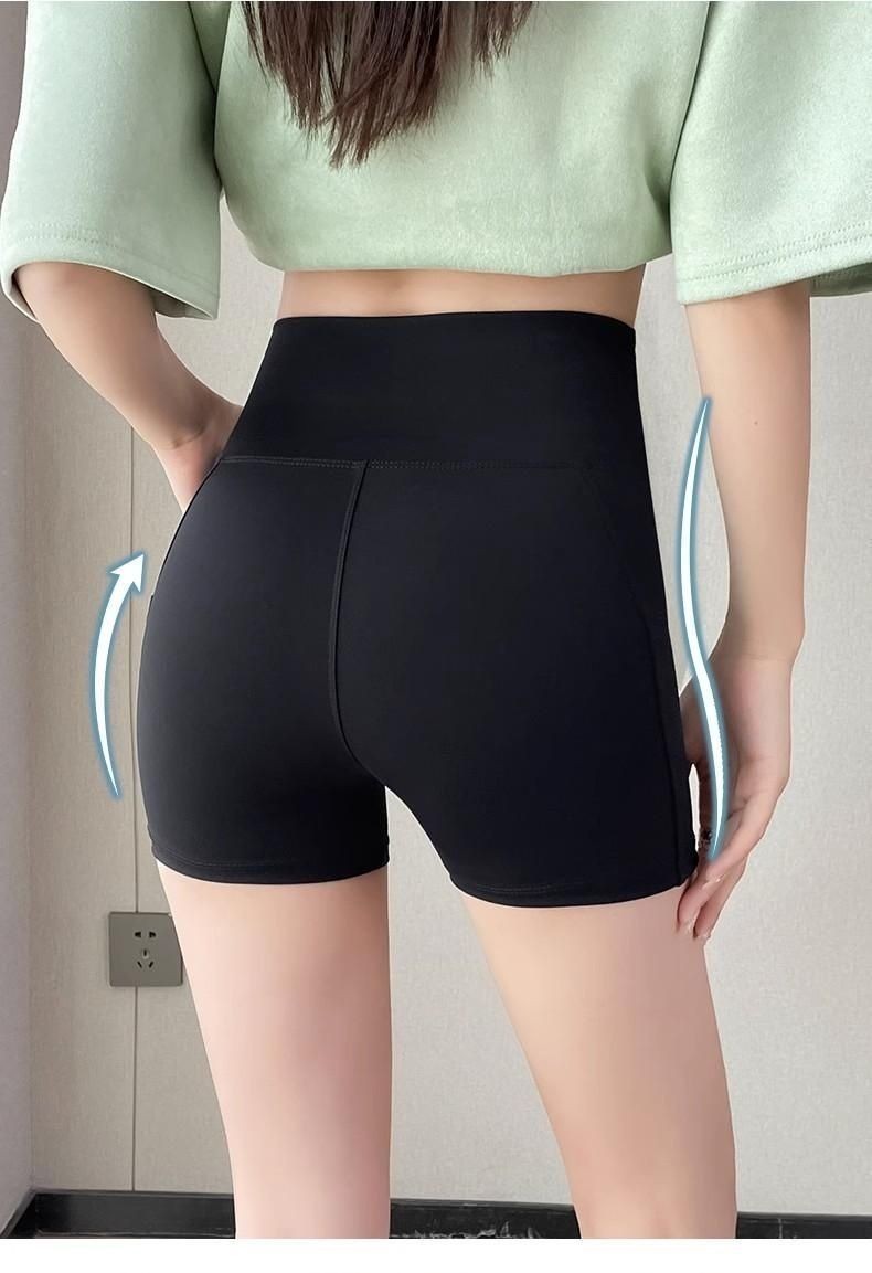 スパッツ ポケット付き ハイウエストショートスパッツ