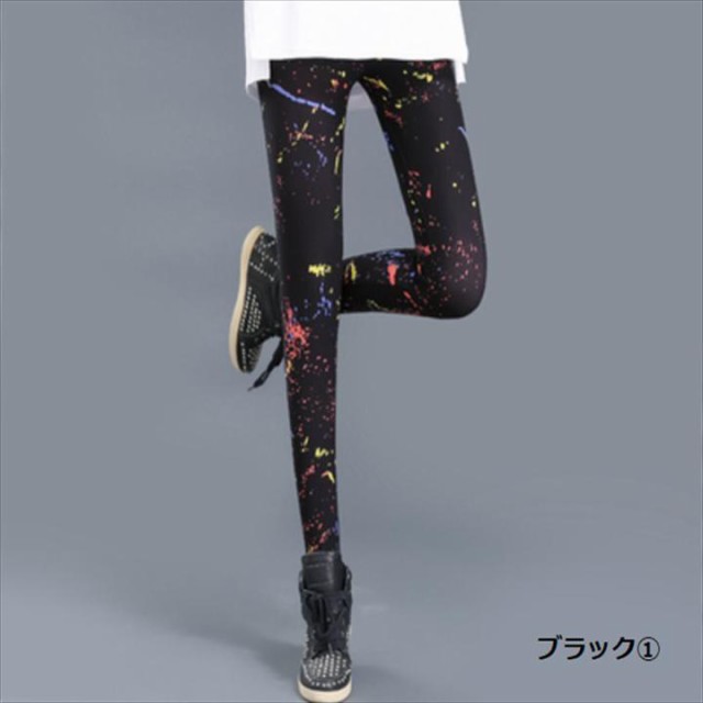 ヨガ対応柄物レギンススパッツタイト