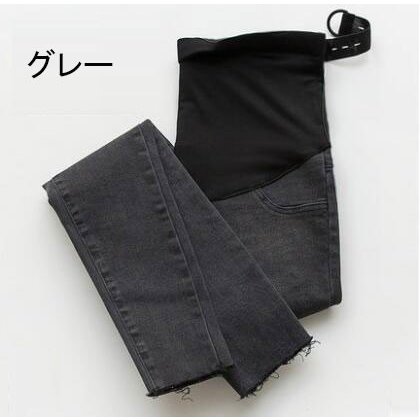 スパッツ マタニティ デニム調レギンス パンツ 九分丈 妊婦用