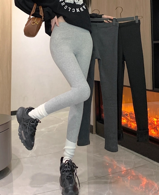 秋冬新作 韓国風裏起毛厚手保温スパッツ