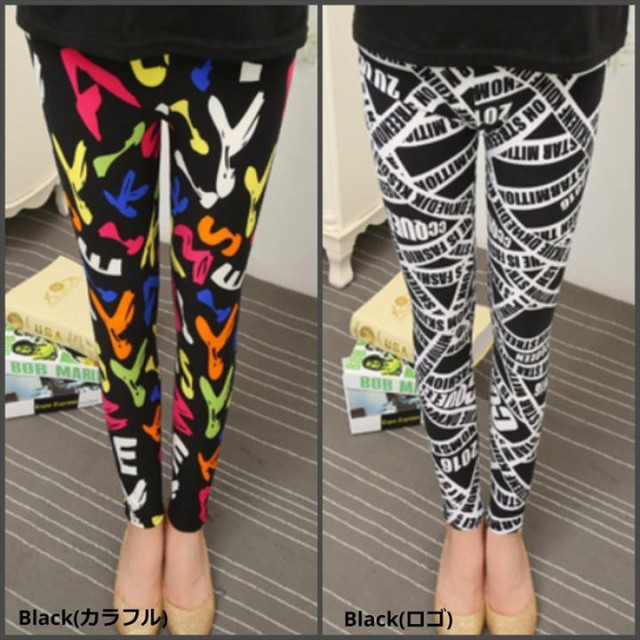 ヨガ対応伸縮レギンススパッツ多柄展開