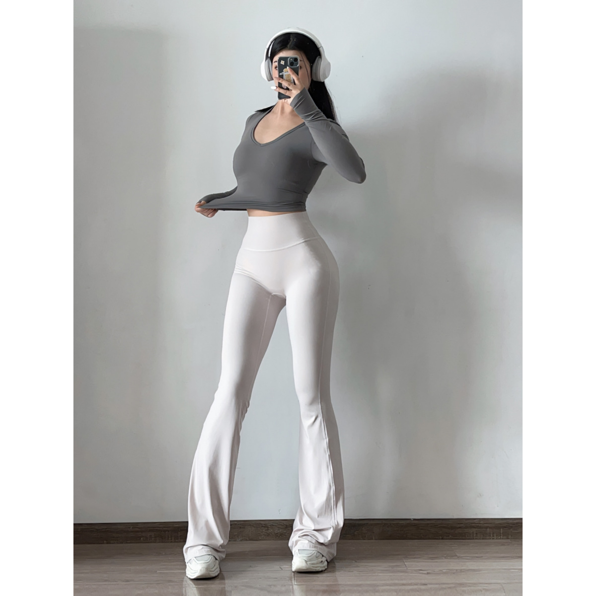 スパッツ ヨガ 美姿勢ストレッチフレアスパッツ