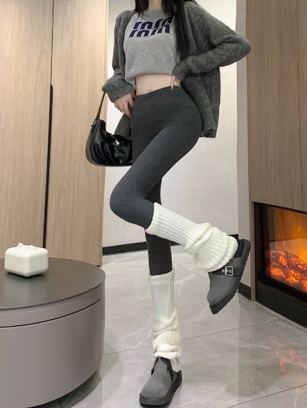 秋冬新作 韓国風裏起毛厚手保温スパッツ