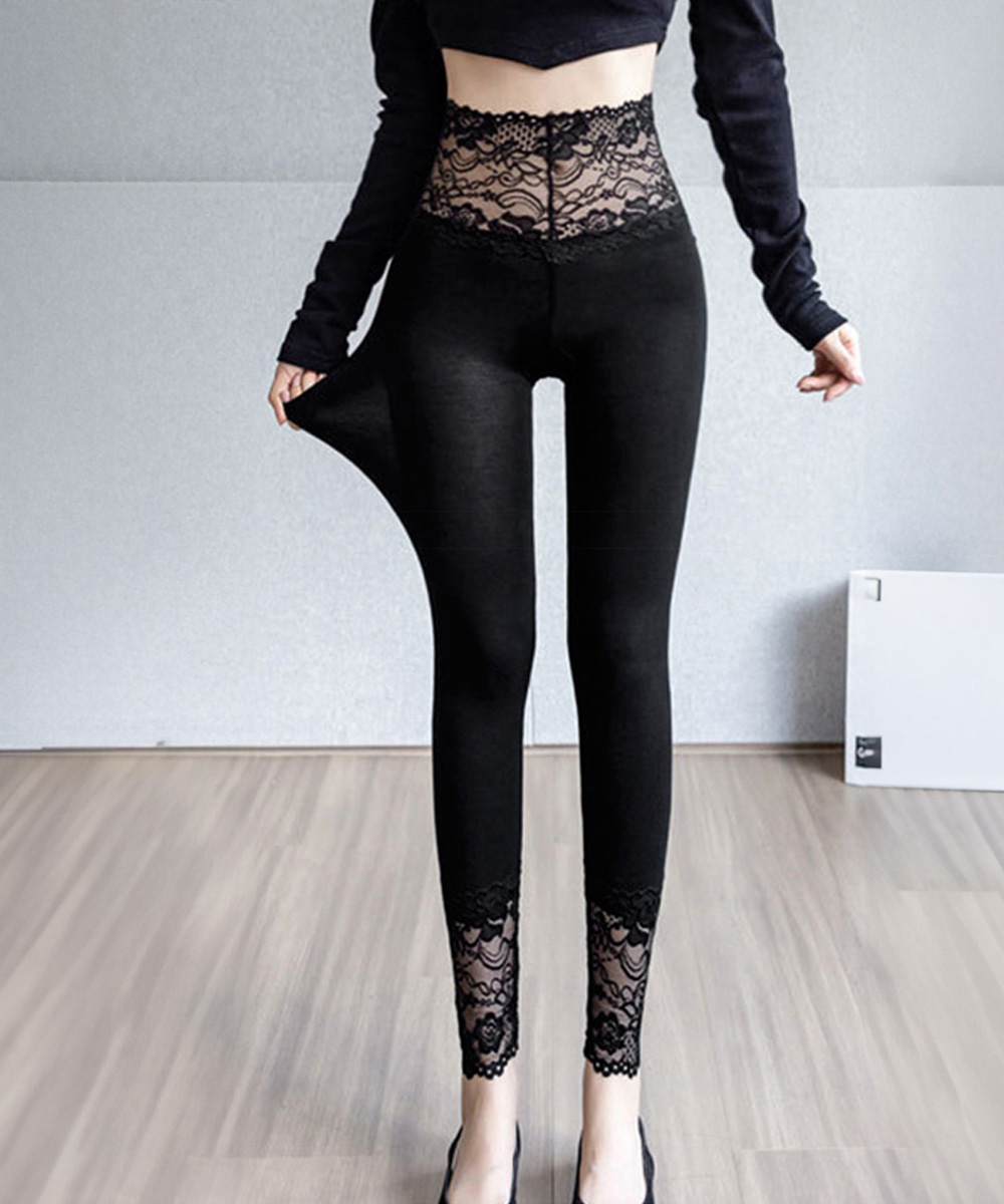 リライブ着圧レース切り替えスパッツ美脚美尻