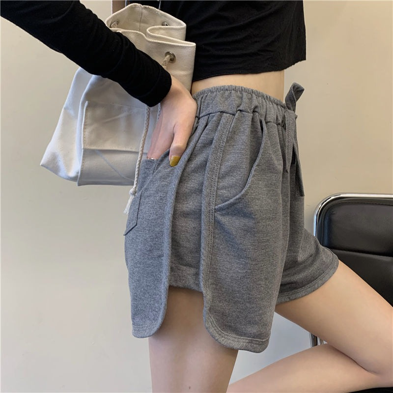 スパッツ ポケット付きリラックスショートパンツ
