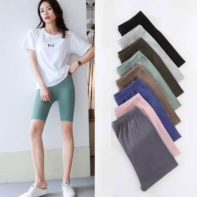 ヨガ用美脚スパッツ五分丈レディース