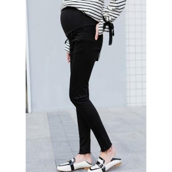 スパッツ マタニティ デニム調レギンス パンツ 九分丈 妊婦用