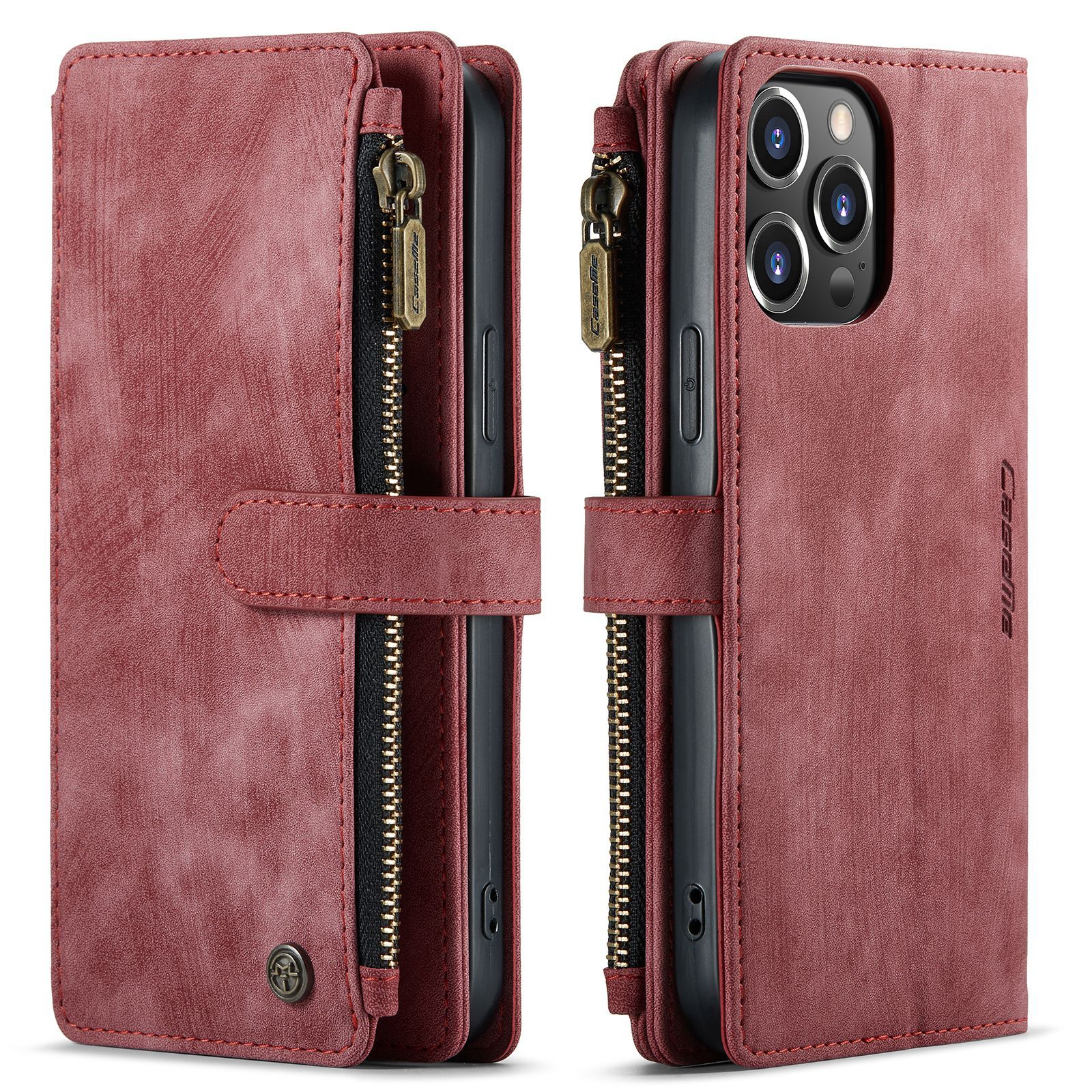 手帳型スマホケース 財布機能付き二つ折り手帳型ケース