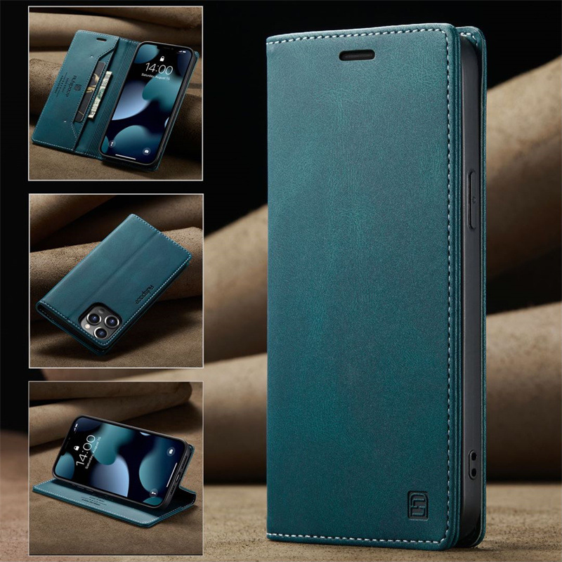 手帳型スマホケース 上質レザー風手帳型保護ケース