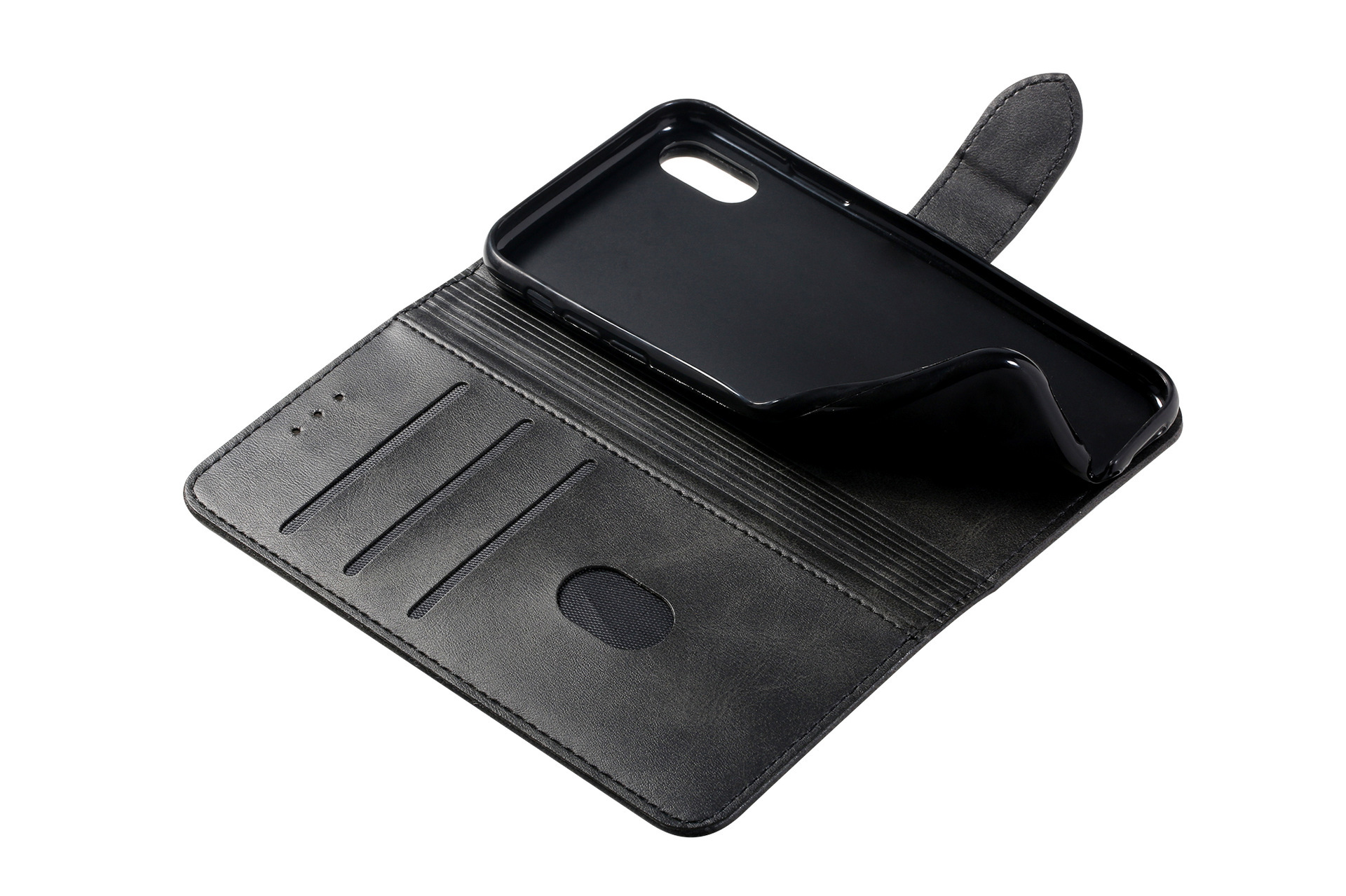 手帳型スマホケース 高級感あふれる本革調手帳型ケース