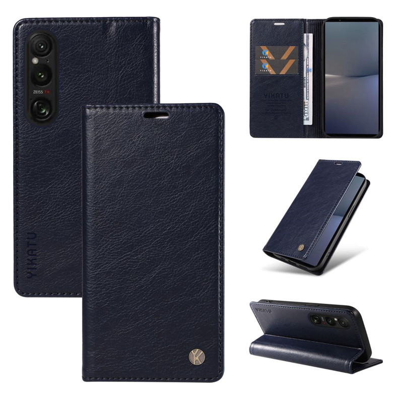 手帳型スマホケース エクスペリア専用 高級感本革調手帳