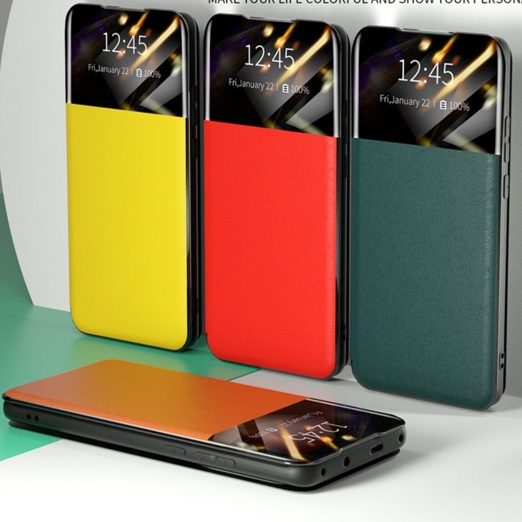 手帳型スマホケース 耐震防落下ウィンドウ手帳型ケース