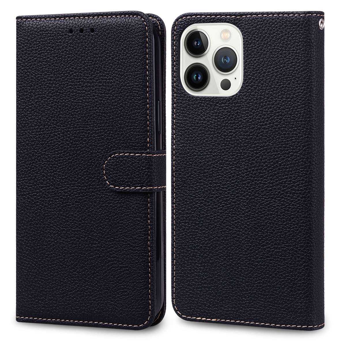 手帳型スマホケース  多機能キルティングレザー手帳型iPhoneケース