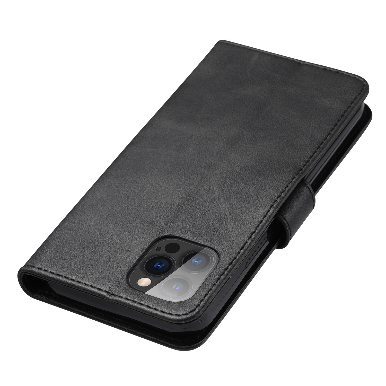 手帳型スマホケース 高級感あふれる本革調手帳型ケース