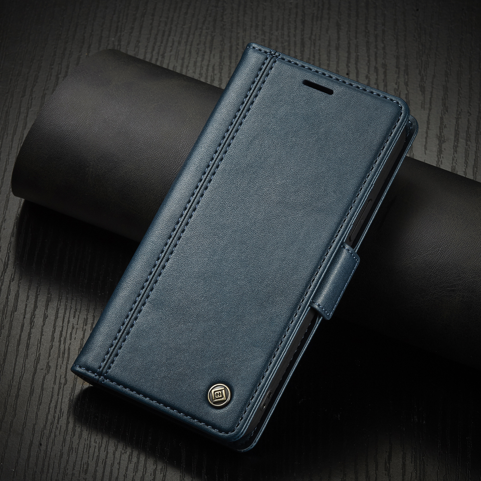 手帳型スマホケース 多機能収納付き高級手帳型ケース