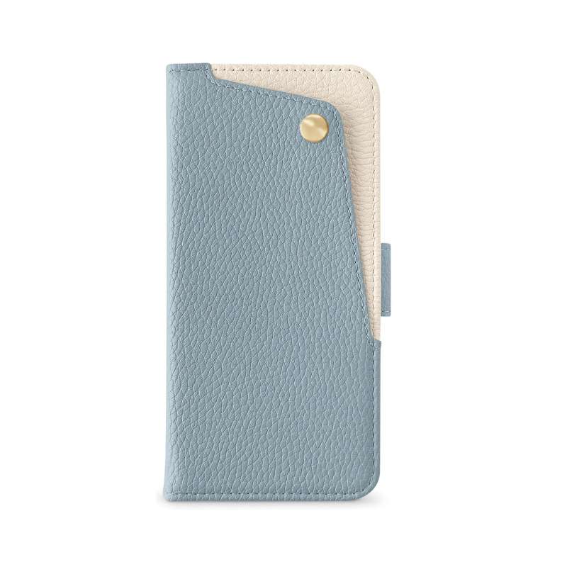上質な二色使い手帳型スマホケース
