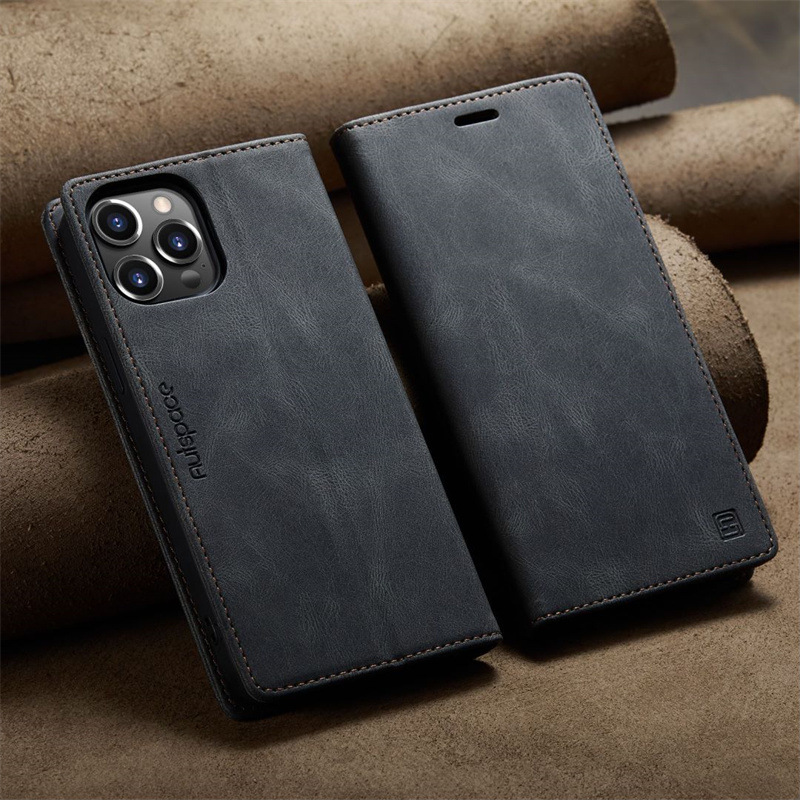 手帳型スマホケース 上質レザー風手帳型保護ケース