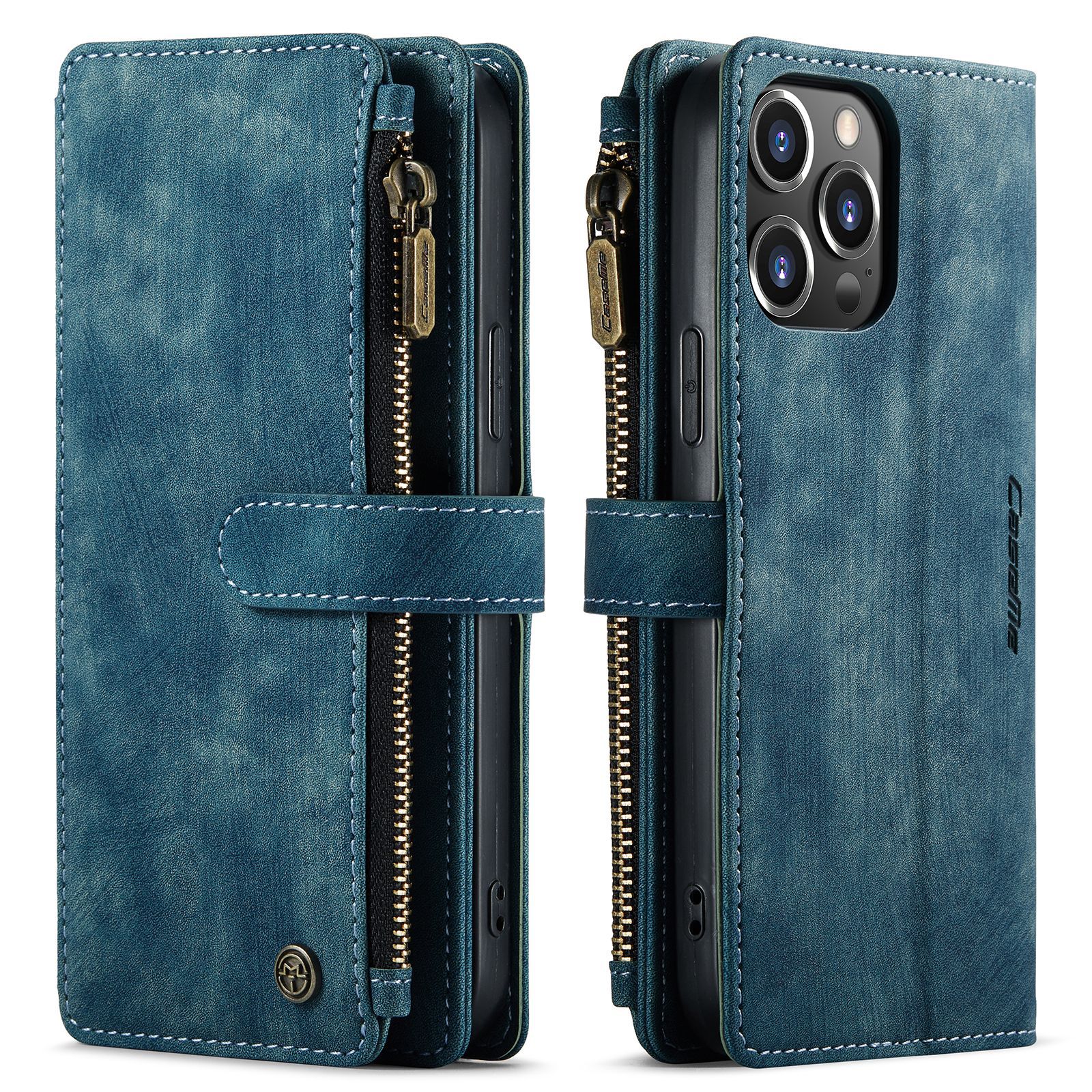 手帳型スマホケース 財布機能付き二つ折り手帳型ケース