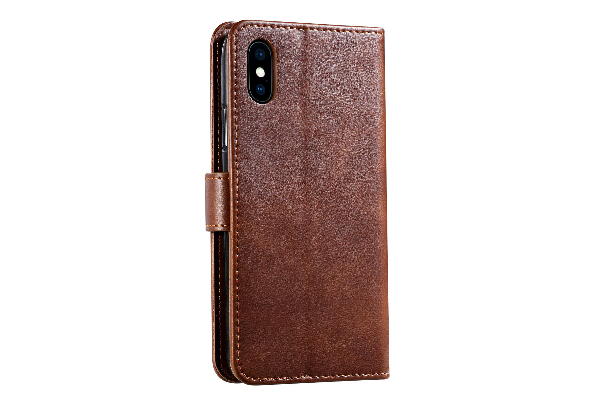 手帳型スマホケース 高級感あふれる本革調手帳型ケース