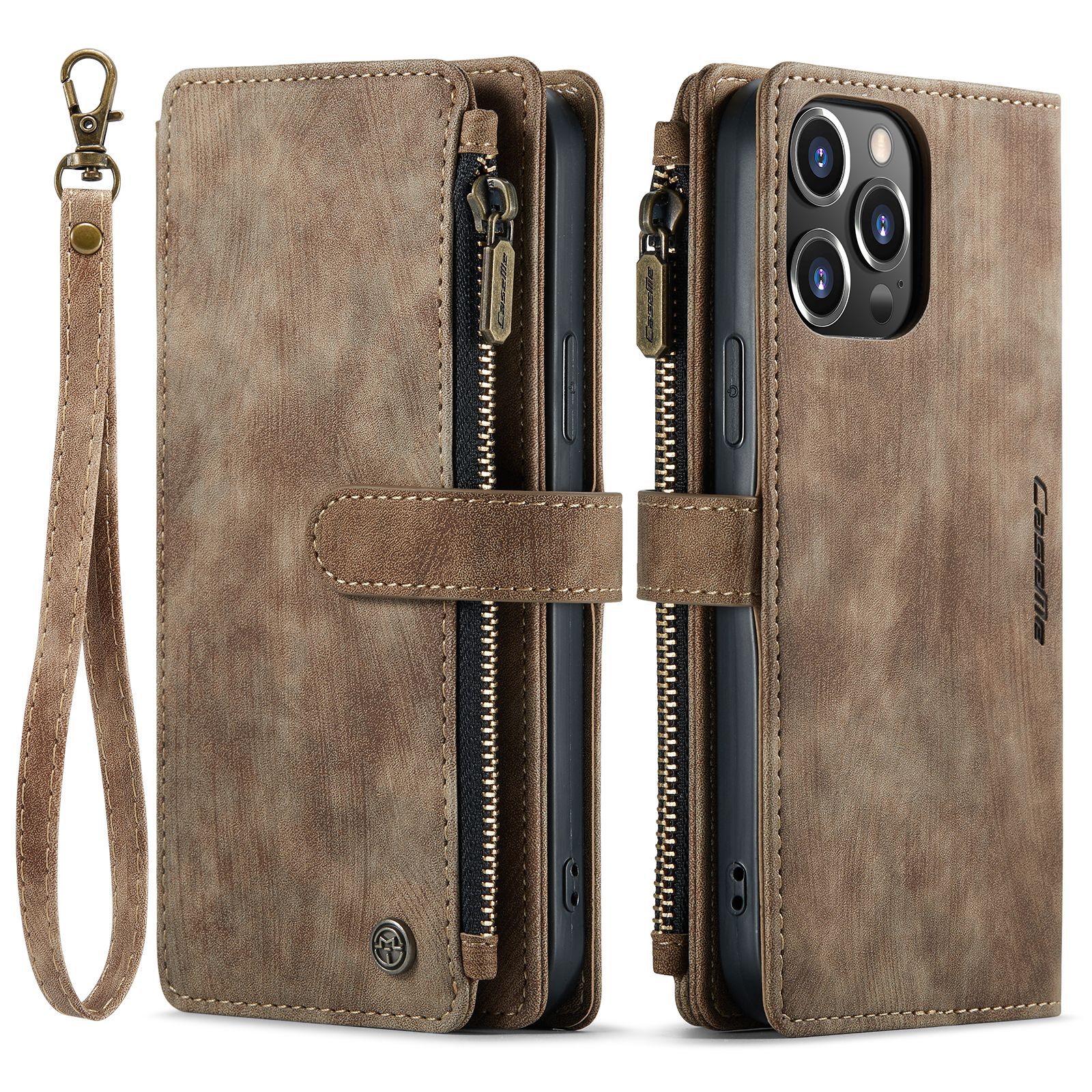 手帳型スマホケース 財布機能付き二つ折り手帳型ケース