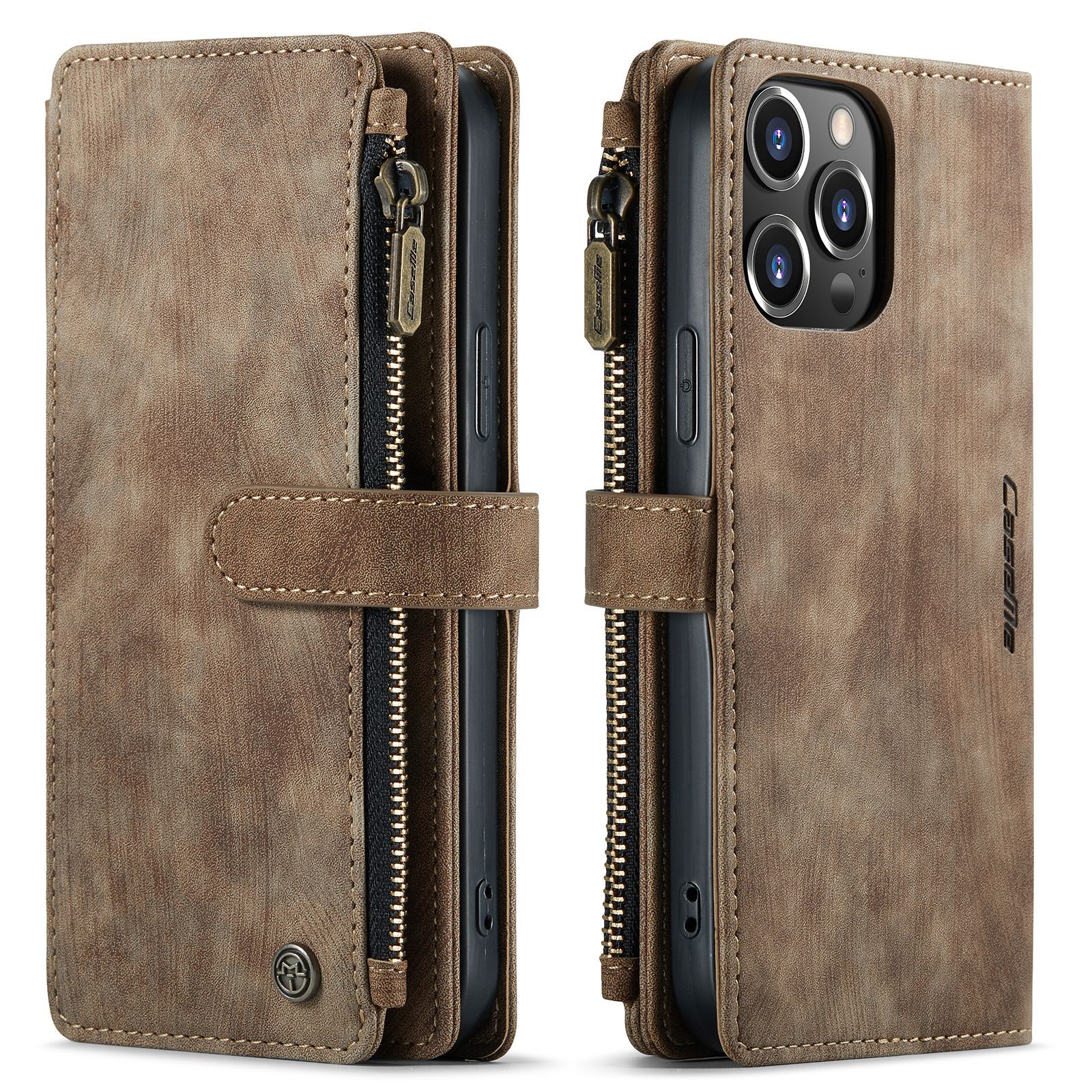 手帳型スマホケース 財布機能付き二つ折り手帳型ケース
