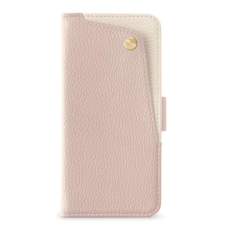 上質な二色使い手帳型スマホケース