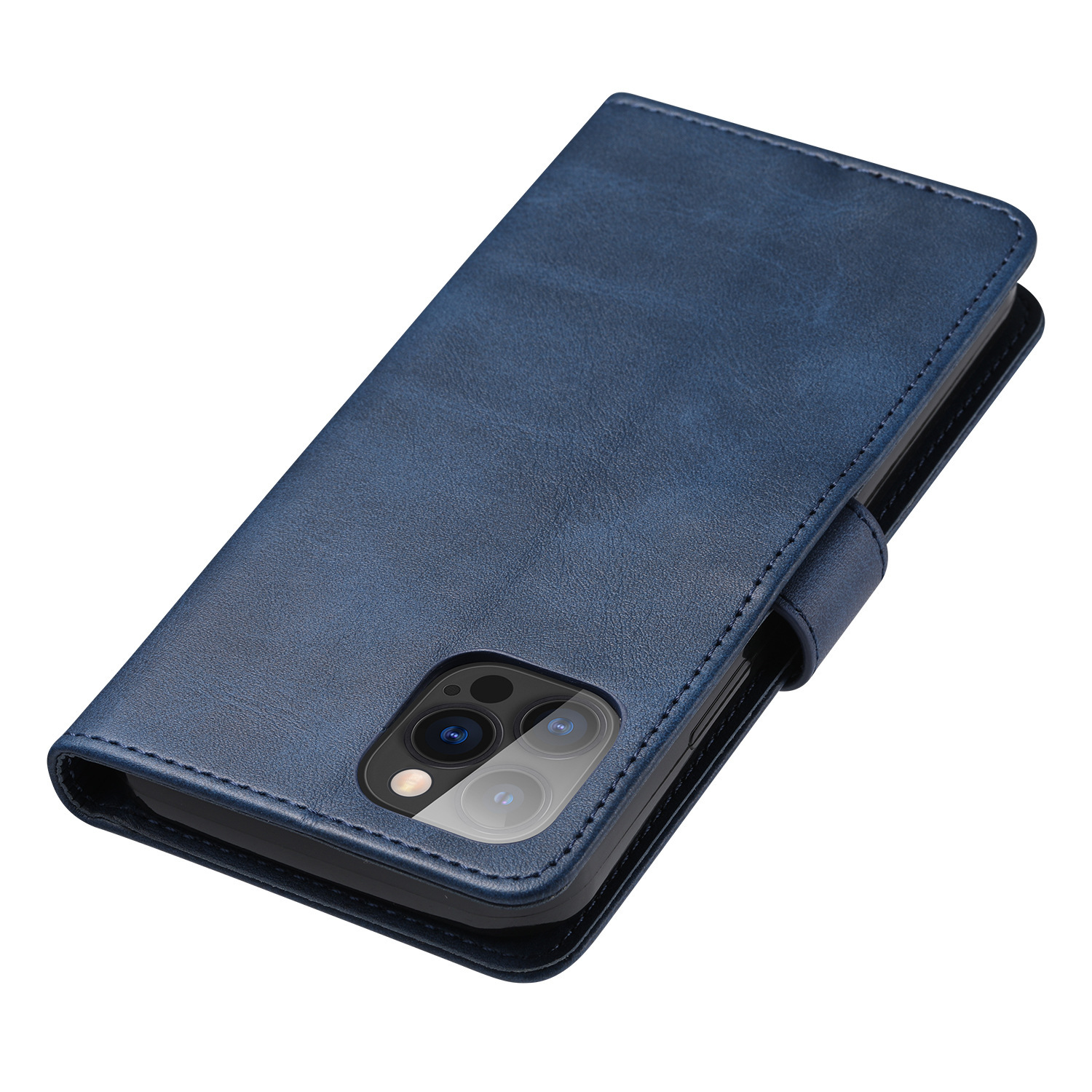 手帳型スマホケース 高級感あふれる本革調手帳型ケース