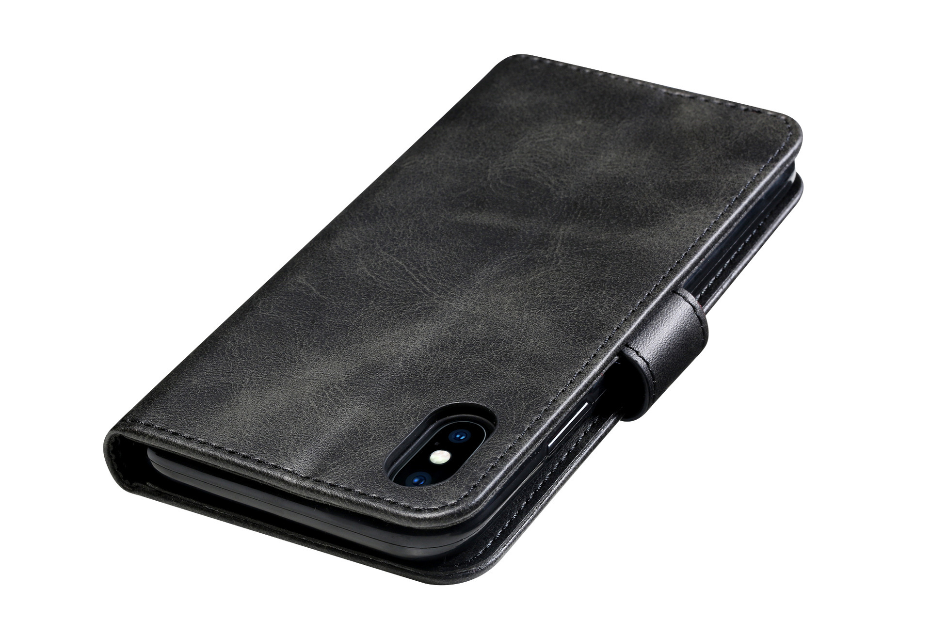 手帳型スマホケース 高級感あふれる本革調手帳型ケース